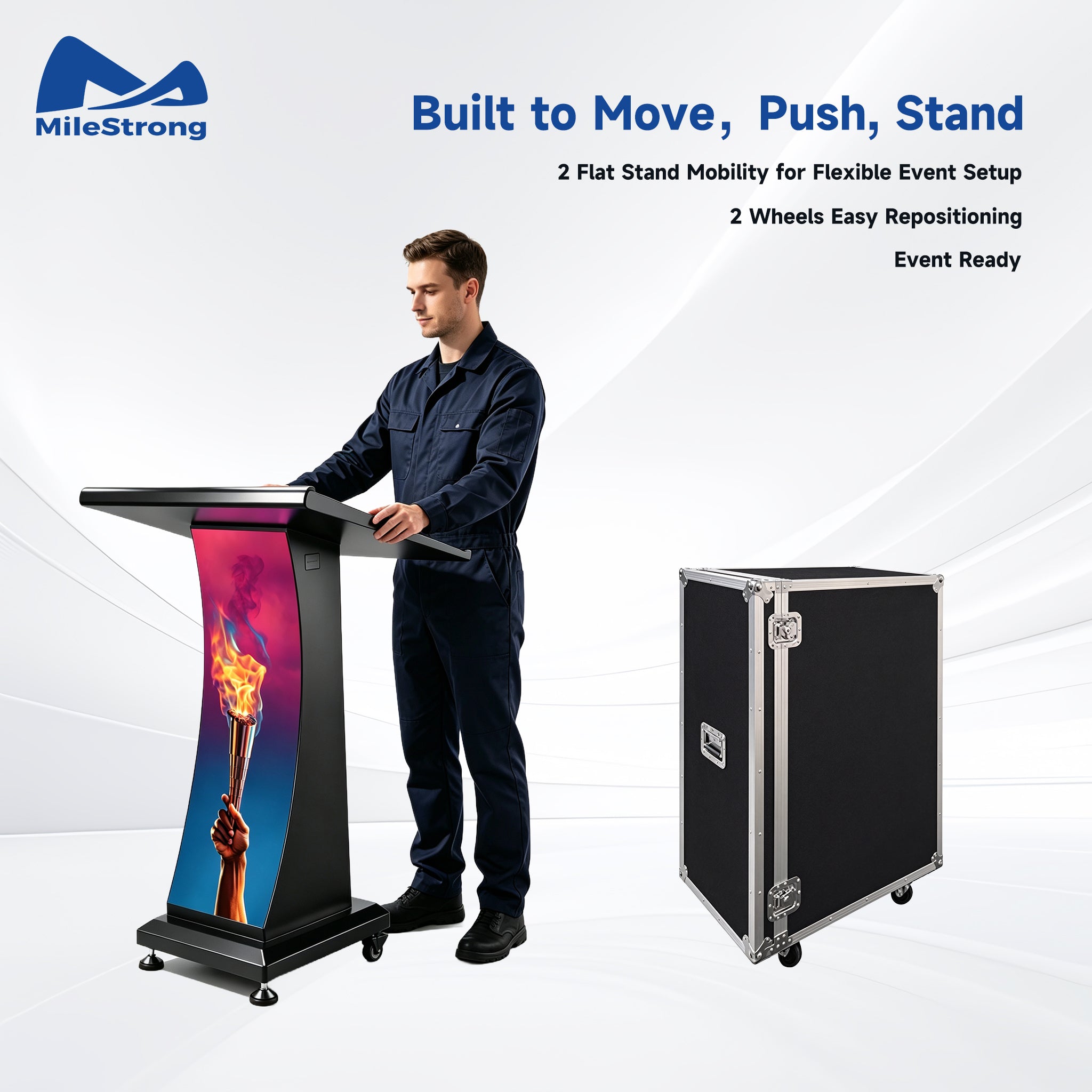P1.86 LED Lectern Display, Digital Podium for Professional Presentations & Events