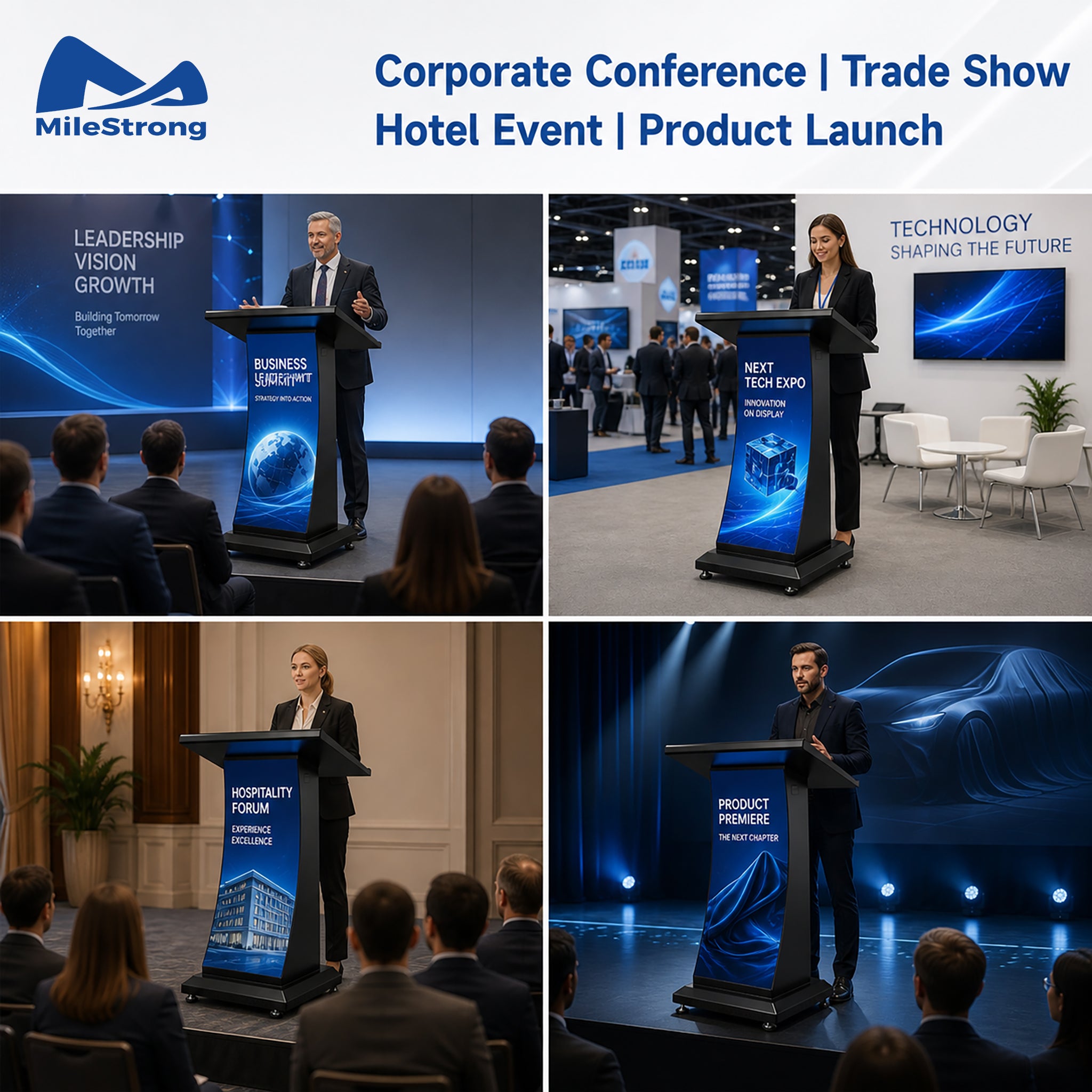 P1.86 LED Lectern Display, Digital Podium for Professional Presentations & Events
