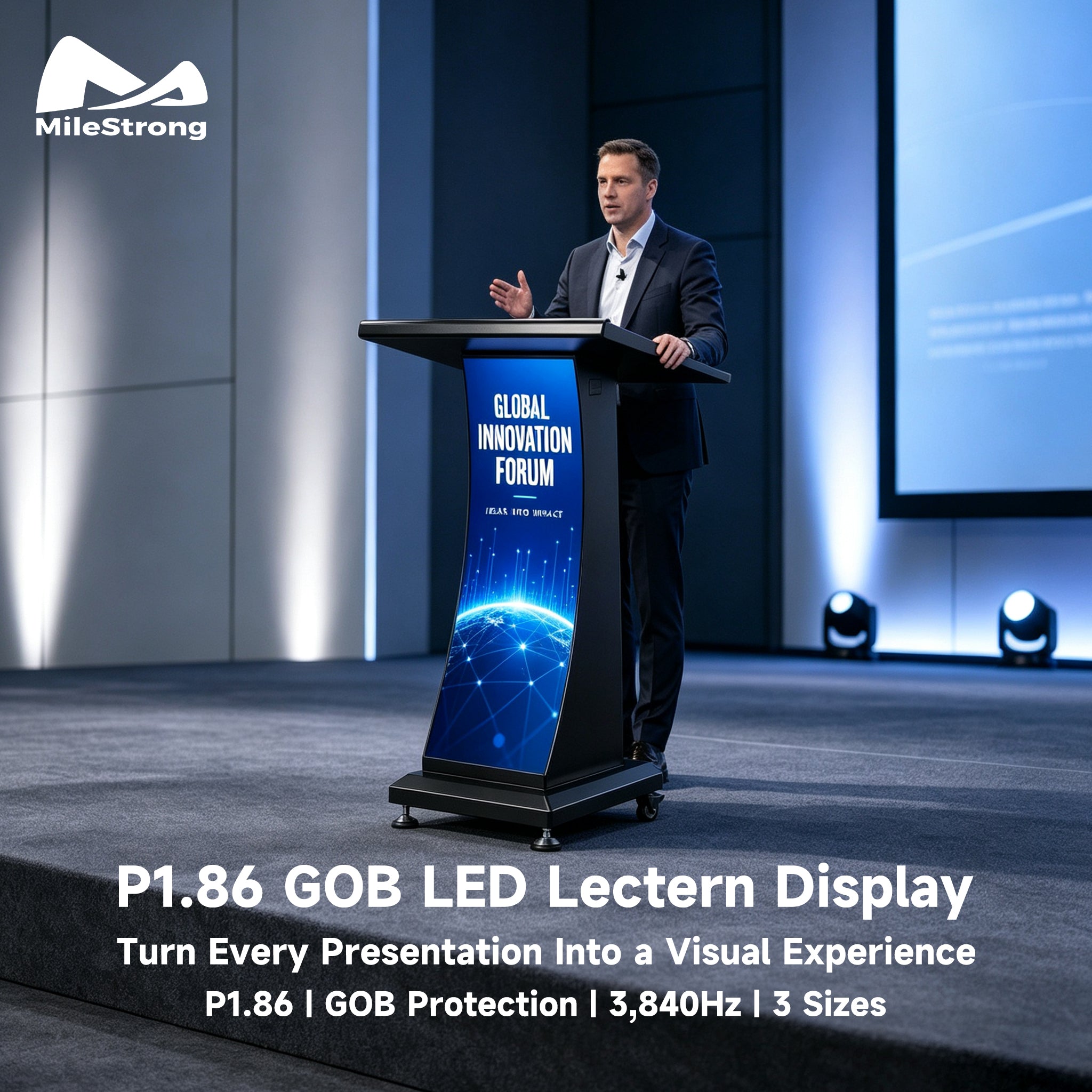 P1.86 LED Lectern Display, Digital Podium for Professional Presentations & Events