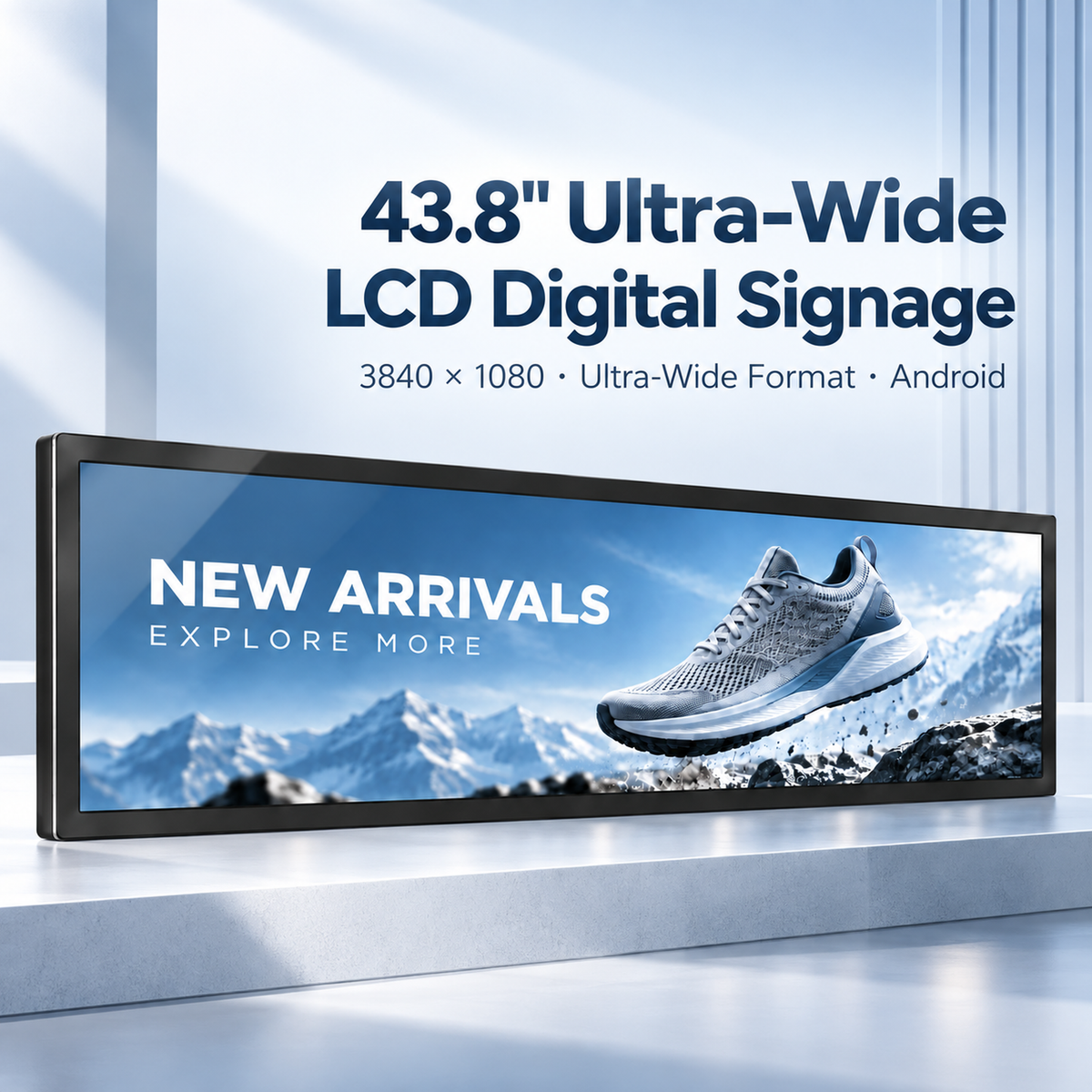 43.8" Ultra-Wide Stretched LCD Digital Signage