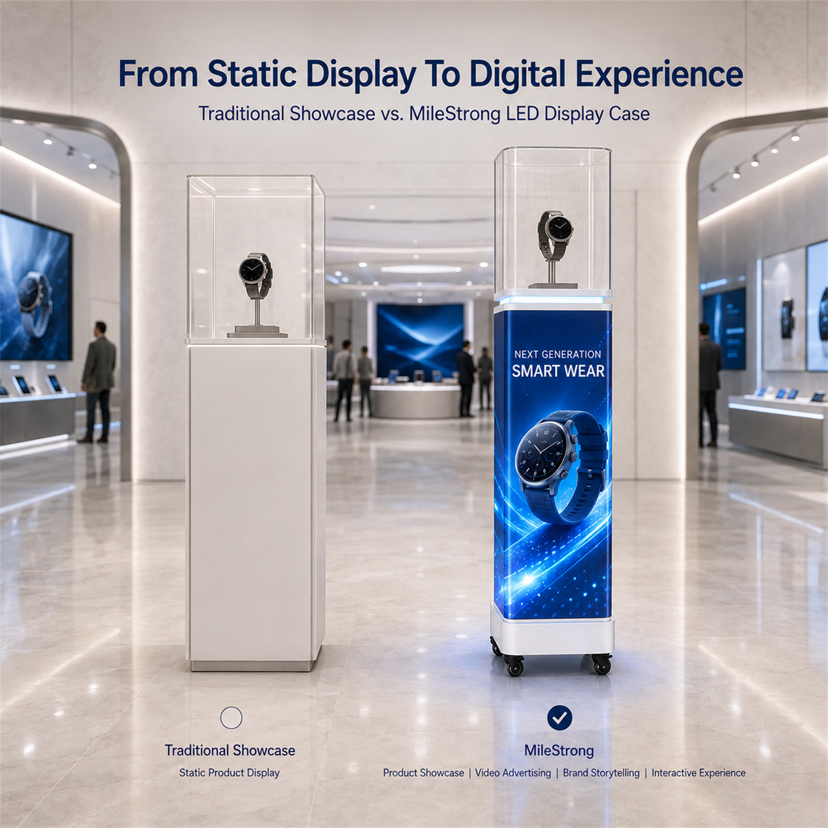 360° LED Display Pedestal Case, GOB P1.86 Luxury Product Showcase 详情图 2