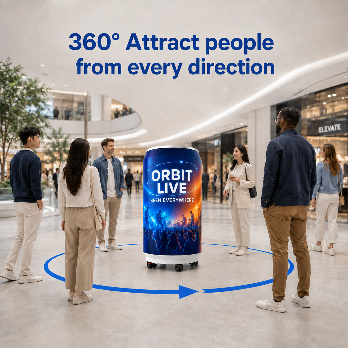 360°  P2 GOB LED Cylinder Display, Full-View Digital Advertising Screen 详情图 2