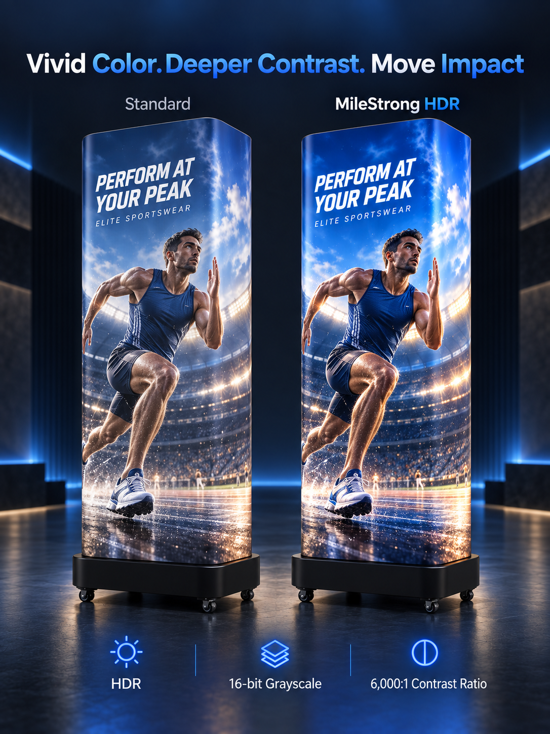 80 Inch P1.86 Naked-Eye 3D LED Poster Display, Four-Sided Display 详情图 3
