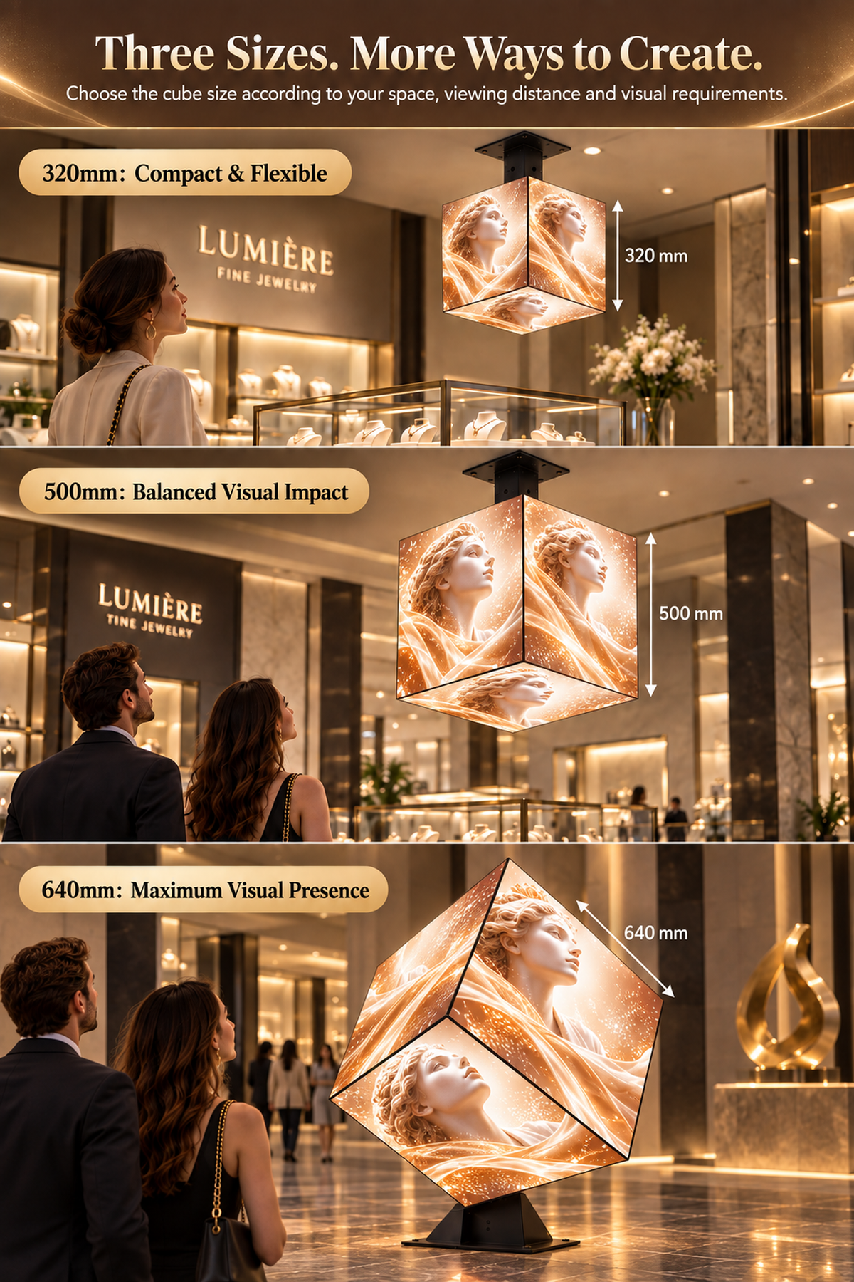 P2.5 Creative 3D Cube LED Display, For Indoor & Outdoor Commercial 详情图 3