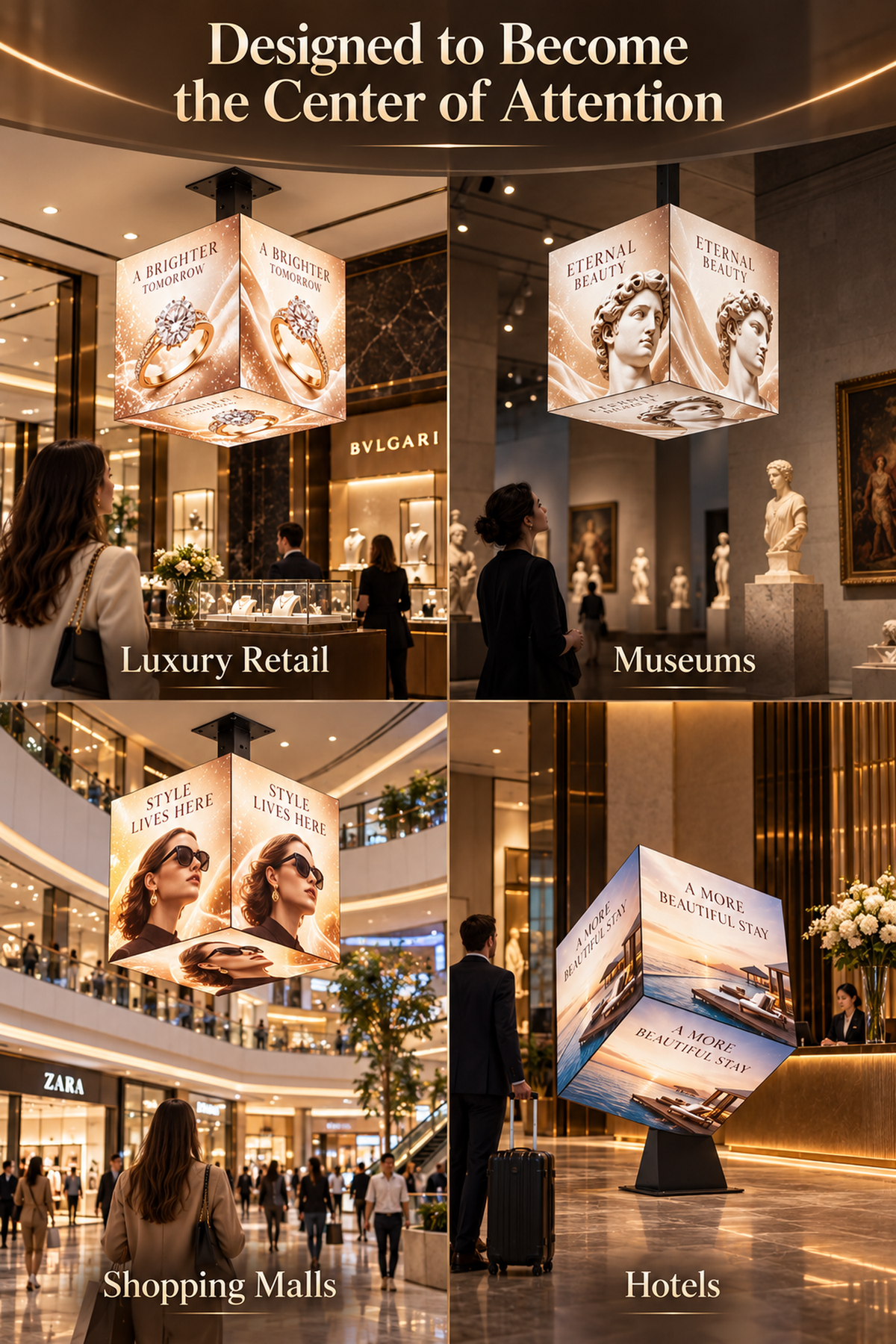 P2.5 Creative 3D Cube LED Display, For Indoor & Outdoor Commercial 详情图 9