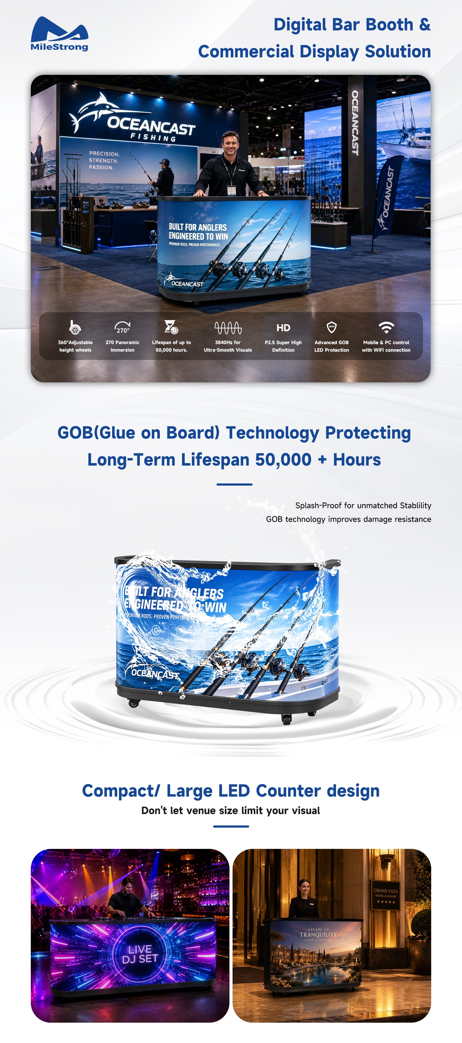 P2.5 LED Counter Display, Digital Bar Booth & Event Advertising Solution 详情图 1