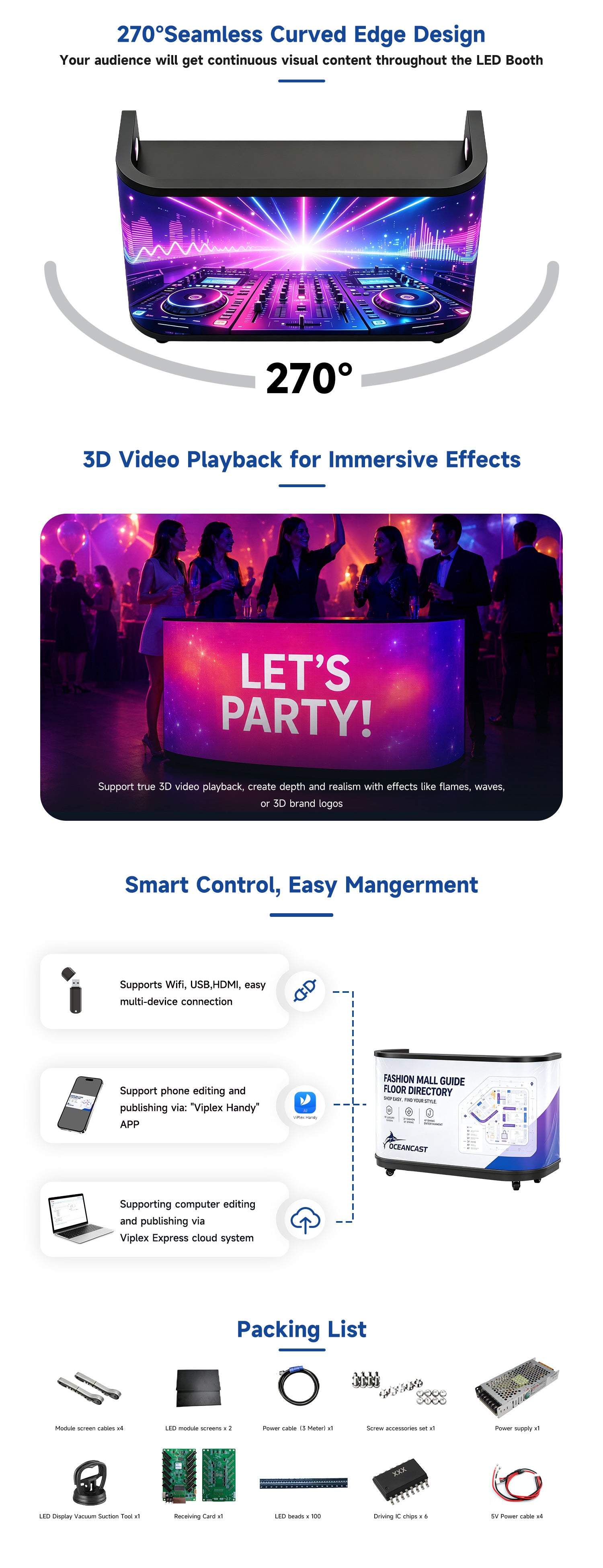 P2.5 LED Counter Display, Digital Bar Booth & Event Advertising Solution 详情图 2