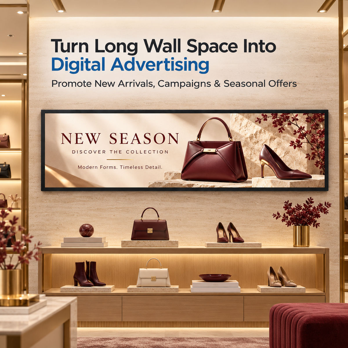 58.4" Ultra-Wide Stretched LCD Digital Signage Display